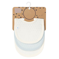 Lot de 3 bavoirs blanc bleu 0-4 mois