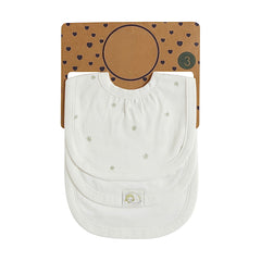 Lot de 3 bavoirs full white fleury 0-4 mois