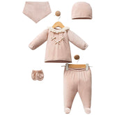 Pack naissance trio nœuds velours 5 pcs