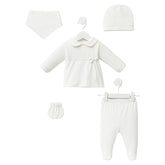 Pack naissance jolie fleur sur côté velours 5 pcs