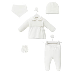 Pack naissance jolie fleur sur côté velours 5 pcs