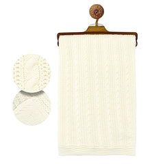 Couverture Triko welsoft 2 couches 85x95 cm - Ekru