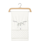 Coffret Couverture Velours in BEE nest lamb 80x110 cm - Blanc EKRU