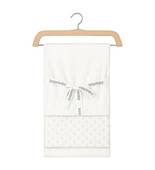 Coffret Couverture Velours in BEE nest lamb 80x110 cm - Blanc EKRU