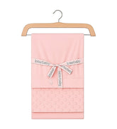Coffret Couverture Velours in BEE nest lamb 80x110 cm - Rose