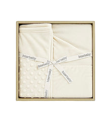 Coffret Couverture Velours in BEE nest lamb 80x110 cm - Crème
