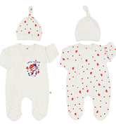 Pack de 2 Grenouillères matchy Happy Thought 2 bonnets