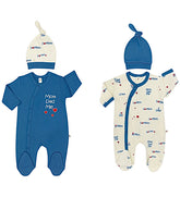 Pack de 2 Grenouillères matchy love mum dad 2 bonnets Boy