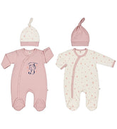 Pack de 2 Grenouillères matchy Happy Thought 2 bonnets