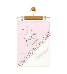 Cape de bain avec 1 gant Sweet Rabbit 80x90 cm