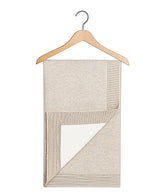 Couverture unie molletonnée 80x90 cm - Beige