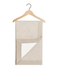 Couverture unie molletonnée 80x90 cm - Beige