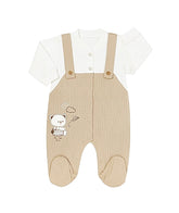 Grenouillère salopette nounours happy coton