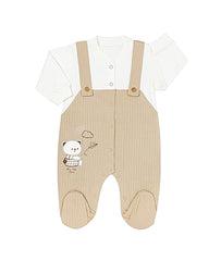 Grenouillère salopette nounours happy coton