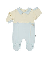 Grenouillère style baby boy classy coton