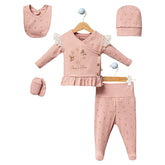 Pack naissance Flowers nature 5 pcs coton bio