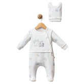 Grenouillère tropical 1 bonnet coton Bio