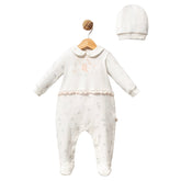 Grenouillère Pretty girl 1 bonnet coton bio