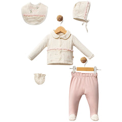 Pack naissance Rose girl 5 pcs coton Bio