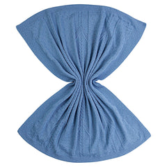 Couverture TRIKO laine naturelle 90x100 cm intérieur coton 0m+ - BLEU