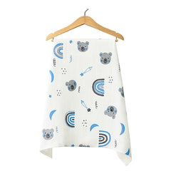 Draps lange nounours Tribe blue style 75x75 cm