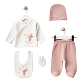 Pack naissance Love you baby girly coton 5 pcs
