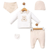 Pack naissance nounours Happy 5 pcs coton