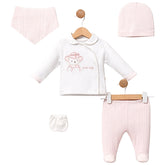 Pack naissance Little baby girl classy 5 pcs coton