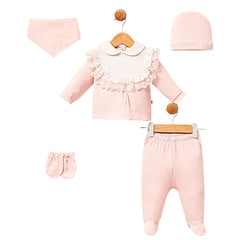 Pack naissance col mtrouz froufrou 5 pcs coton