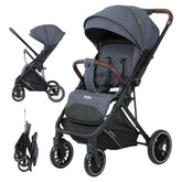 Poussette valise réversible Dark grey 6530 kidilo