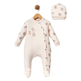 Grenouillère Happy Best Friend 1 bonnet coton bio