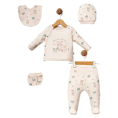 Pack naissance Raccon Family unisexe 5 pcs coton bio