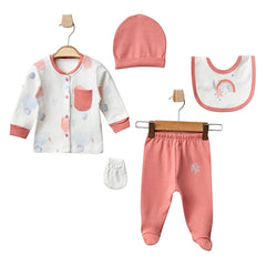 Coffret Arc en ciel 5 pcs coton girly