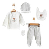Coffret naissance nounours go 5 pcs coton