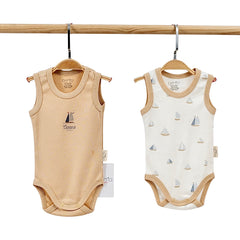 Pack de 2 bodies sans manches oceans world coton