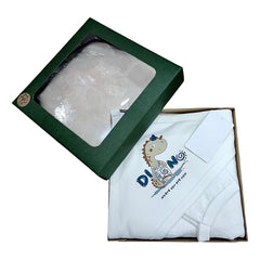 Coffret Cape de bain Dino where are you 1 gant 80x90 cm