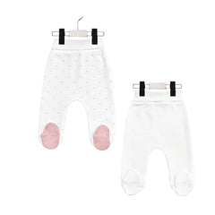 Pack de 2 pantalons duo pudra Girls coton