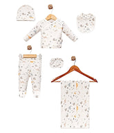 Pack naissance 5 pcs Dinos avec 1 couverture coton