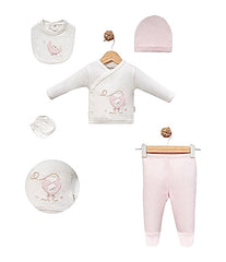 Pack naissance Happy Bear girly 5 pcs coton