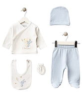 Pack naissance I love you Baby 5 pcs coton blue style