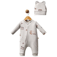 Grenouillère Race Bear 1 bonnet coton zip