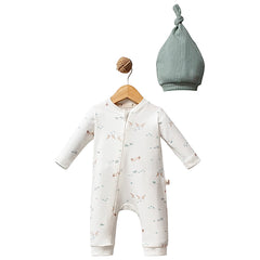 Grenouillère Jungle zip 1 bonnet coton