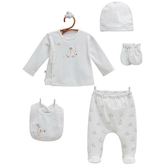 Pack naissance first car 5 pcs coton