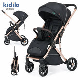Kidilo - Poussette Black réversible Z8