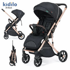 Kidilo - Poussette Black réversible Z8