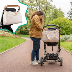 Sac a langer Pocket style creme rosé