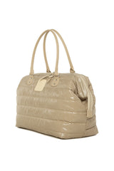 Sac a langer capitonné simple beige - Bagmori