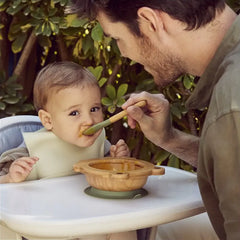 Set Bol en Bois et Cuillère Grenouille - Miniland 6m+