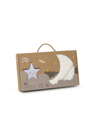 Interbaby - Coffret set couverture 80x110 cm en bulles + lampe beige