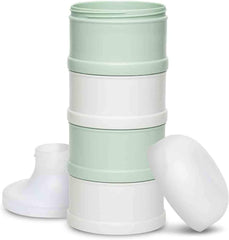 Suavinex - Boîte Doseuse de Lait en Poudre, 4 compartiments et bec verseur - Mint